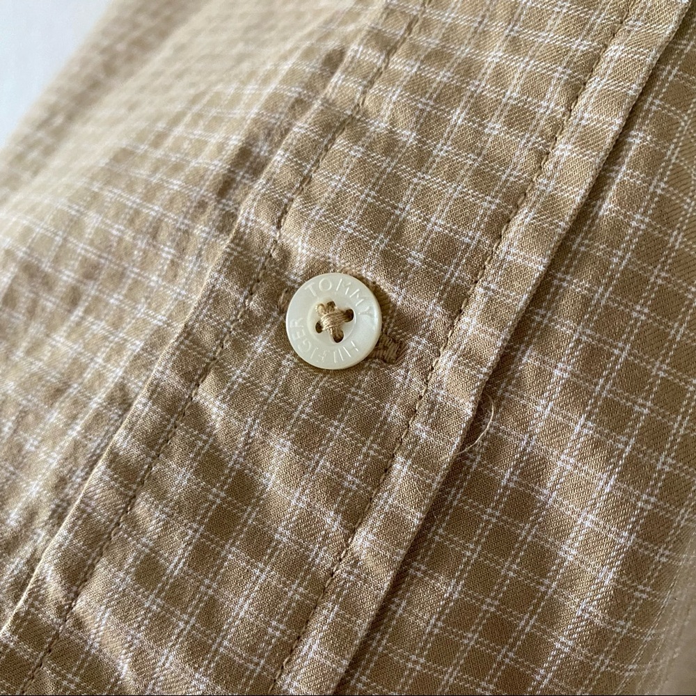 Tommy Hilfiger Vintage Tan Casual Button Down Shirt XXL - Picture 9 of 11
